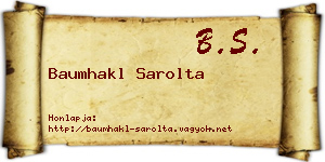 Baumhakl Sarolta névjegykártya